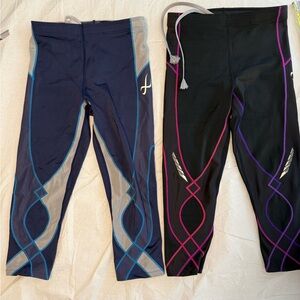 CW-X Compression Running Tights - Navy & Black pairs with Accent Colors